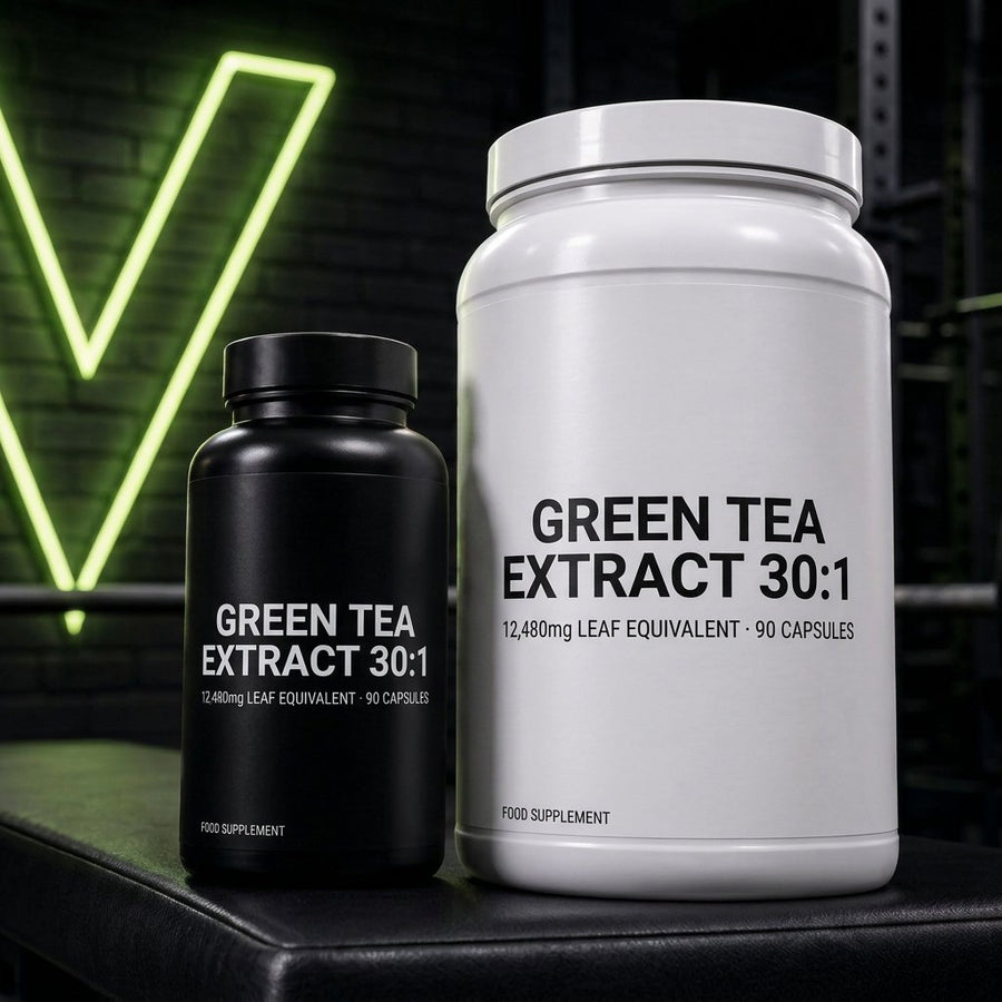 Green Tea Extract 30:1 — 12,480mg leaf equivalent, EGCG 62mg, 90 capsules