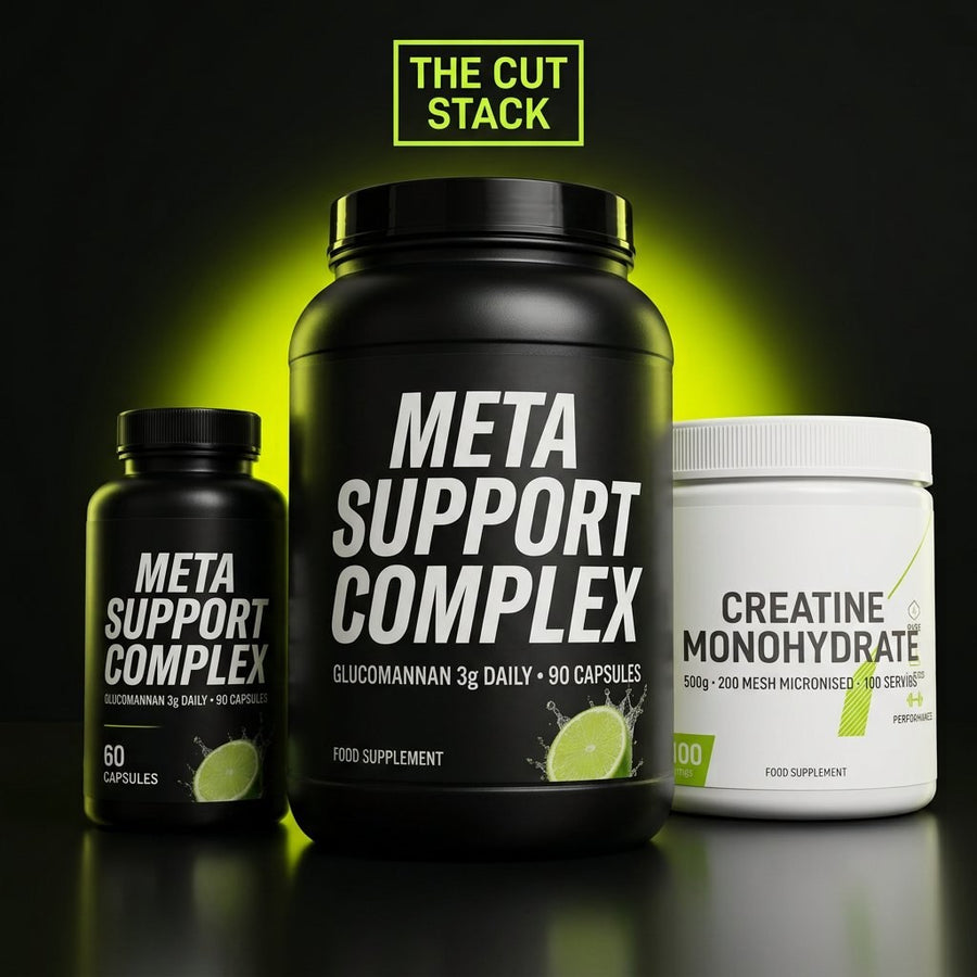 The Cut Stack — Meta Support Complex, Collagen Protein Powder and Creatine Monohydrate bundle